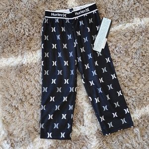 NWT Hurley Black & Gray Logo PJ Pants